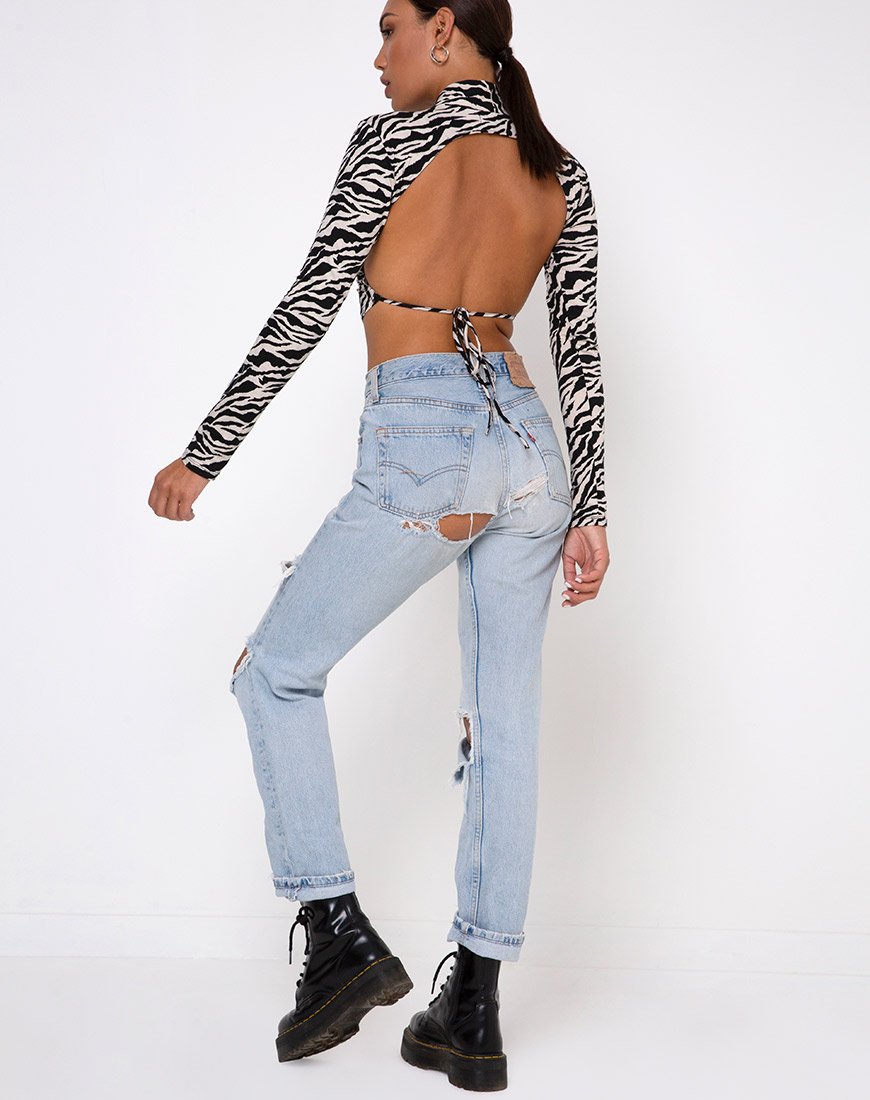 Afbeelding van Quelia Crop Top in 90s Zebra