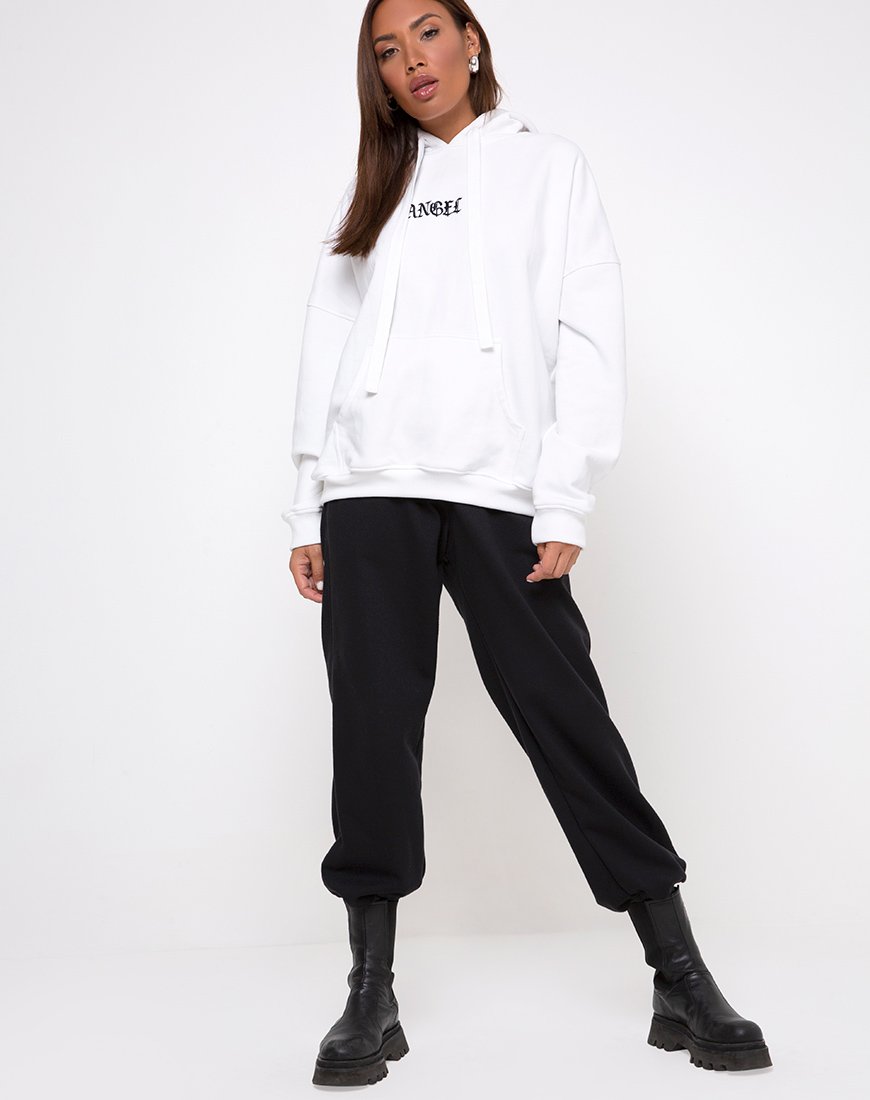 Afbeelding van Oversize Hoody in White Angel Embro