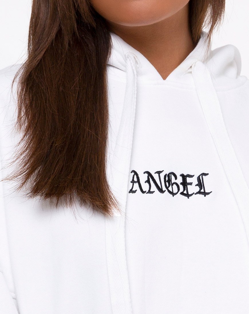 Afbeelding van Oversize Hoody in White Angel Embro
