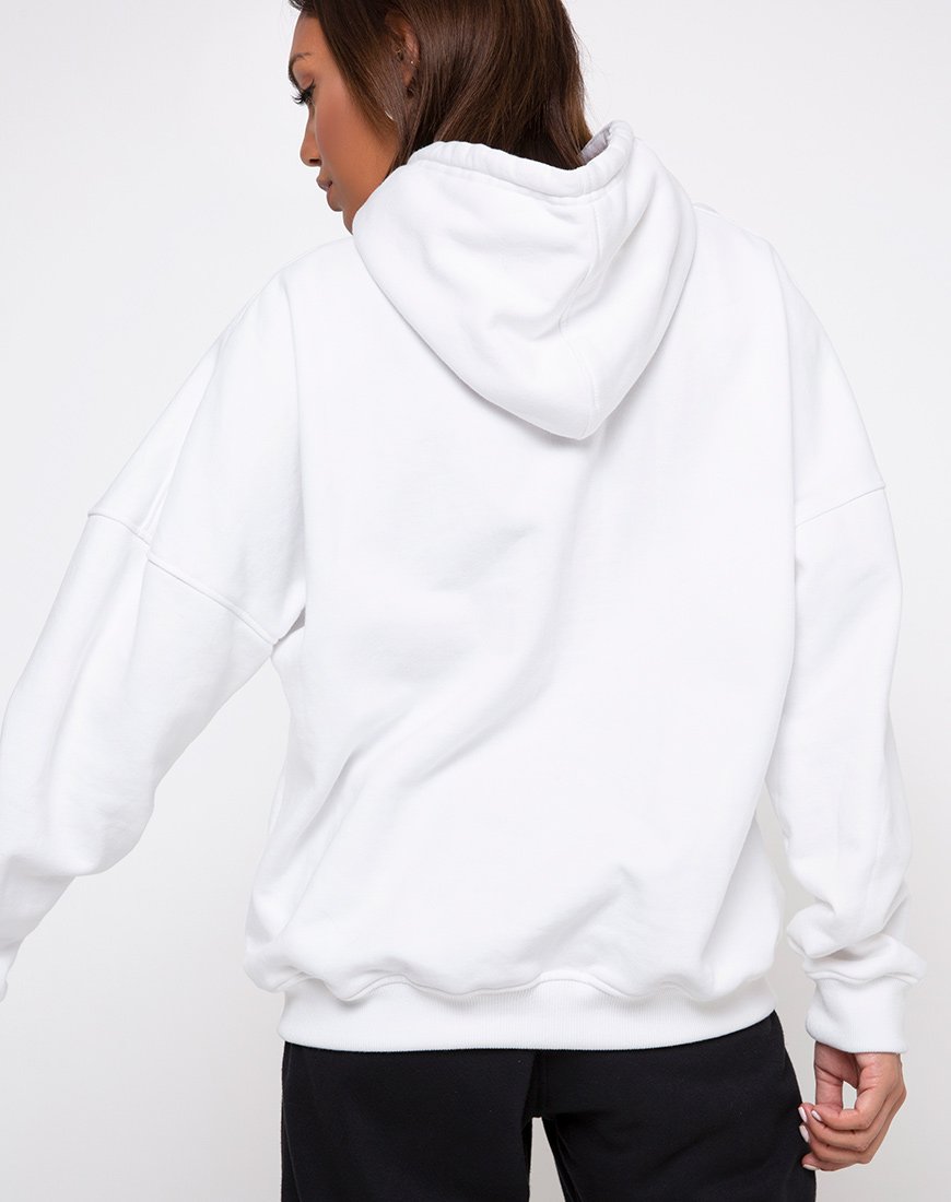 Afbeelding van Oversize Hoody in White Angel Embro