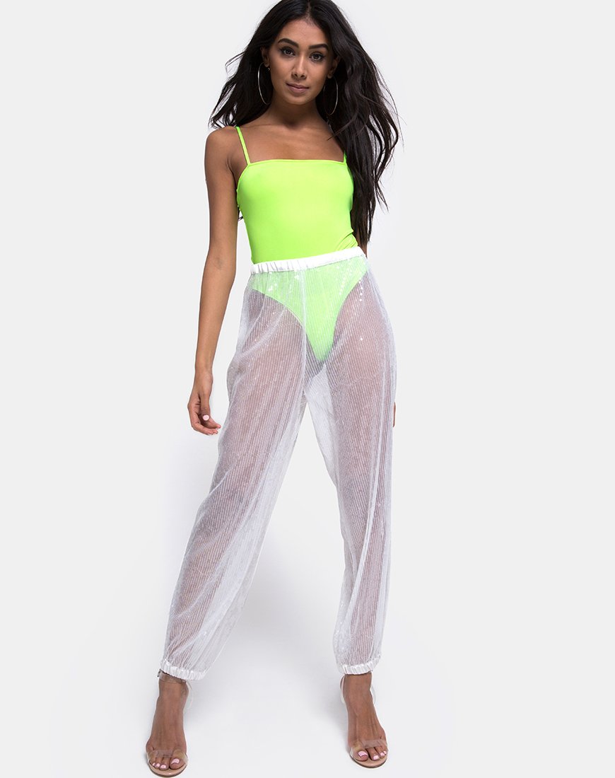 Afbeelding van Roid Trouser in Sheer White Helder Kristal