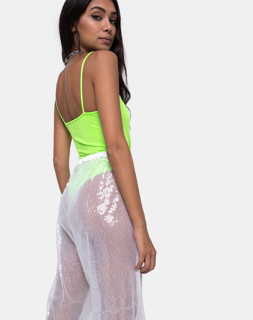 Roid broek in helder wit kristal
