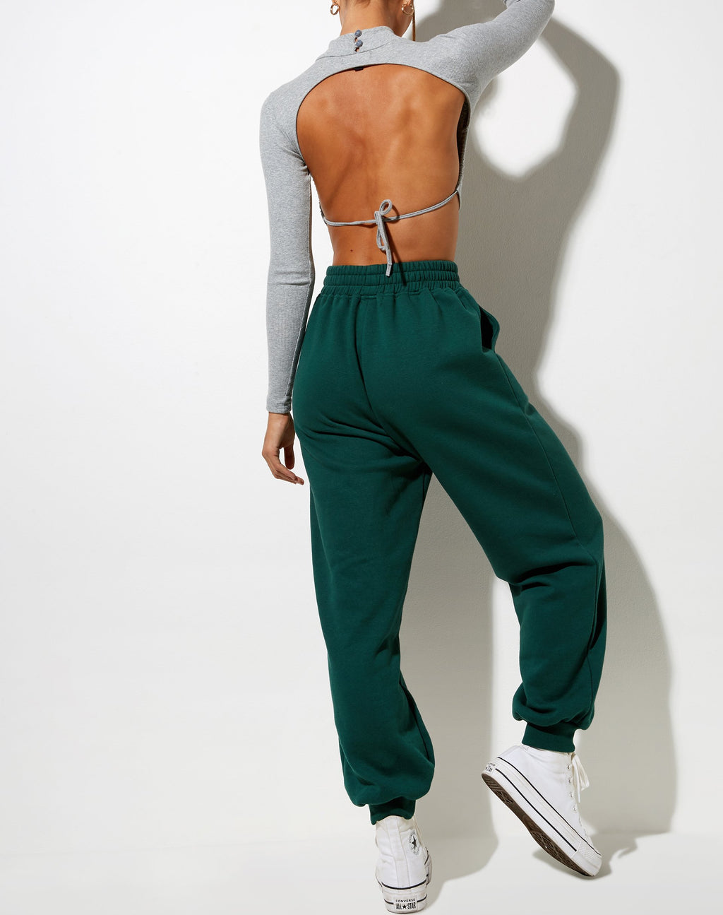 Roider Jogger in Flesgroen 'Angel' Embro in Wit