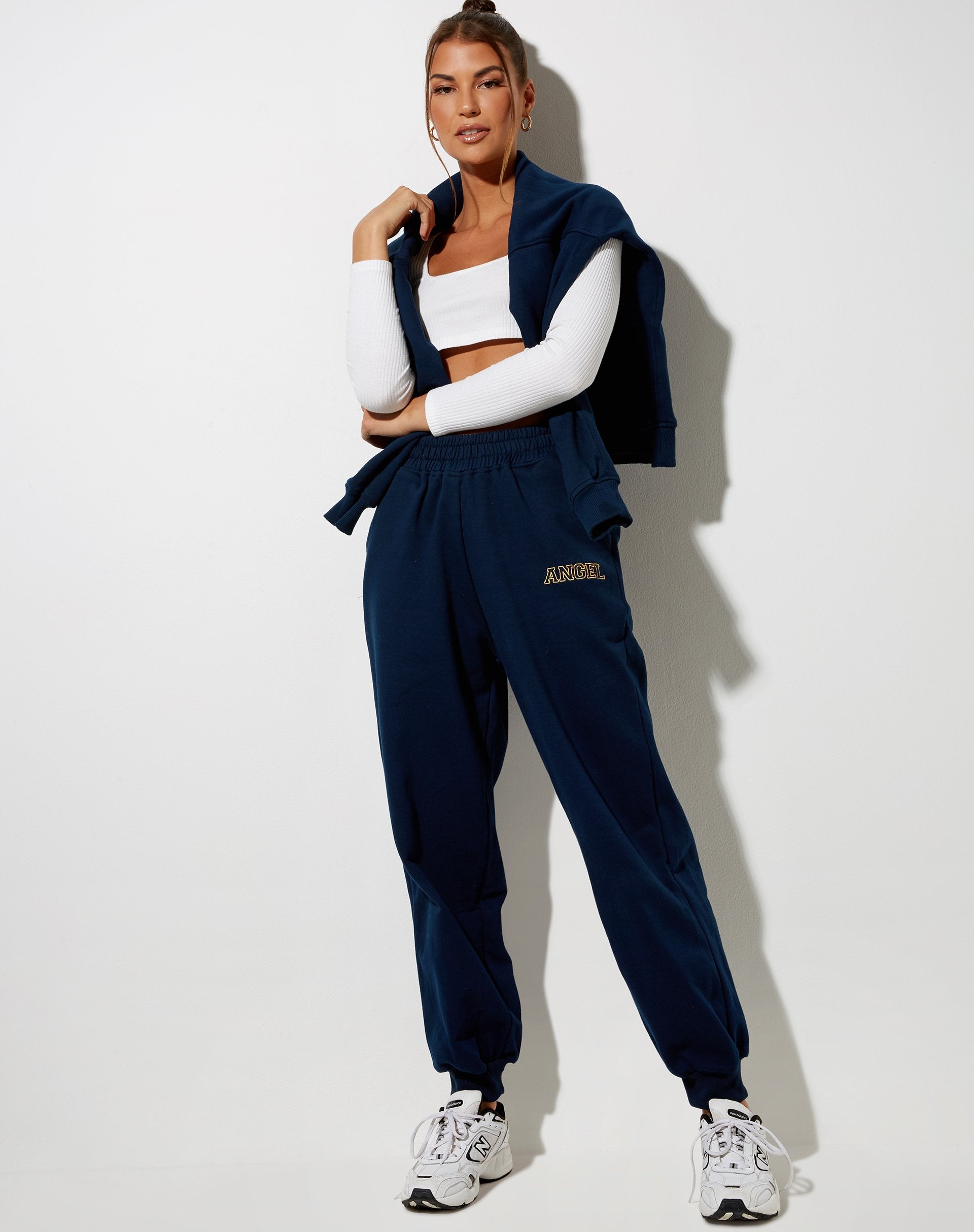 Afbeelding van Roider Jogger in Navy Angel Embro in Geel