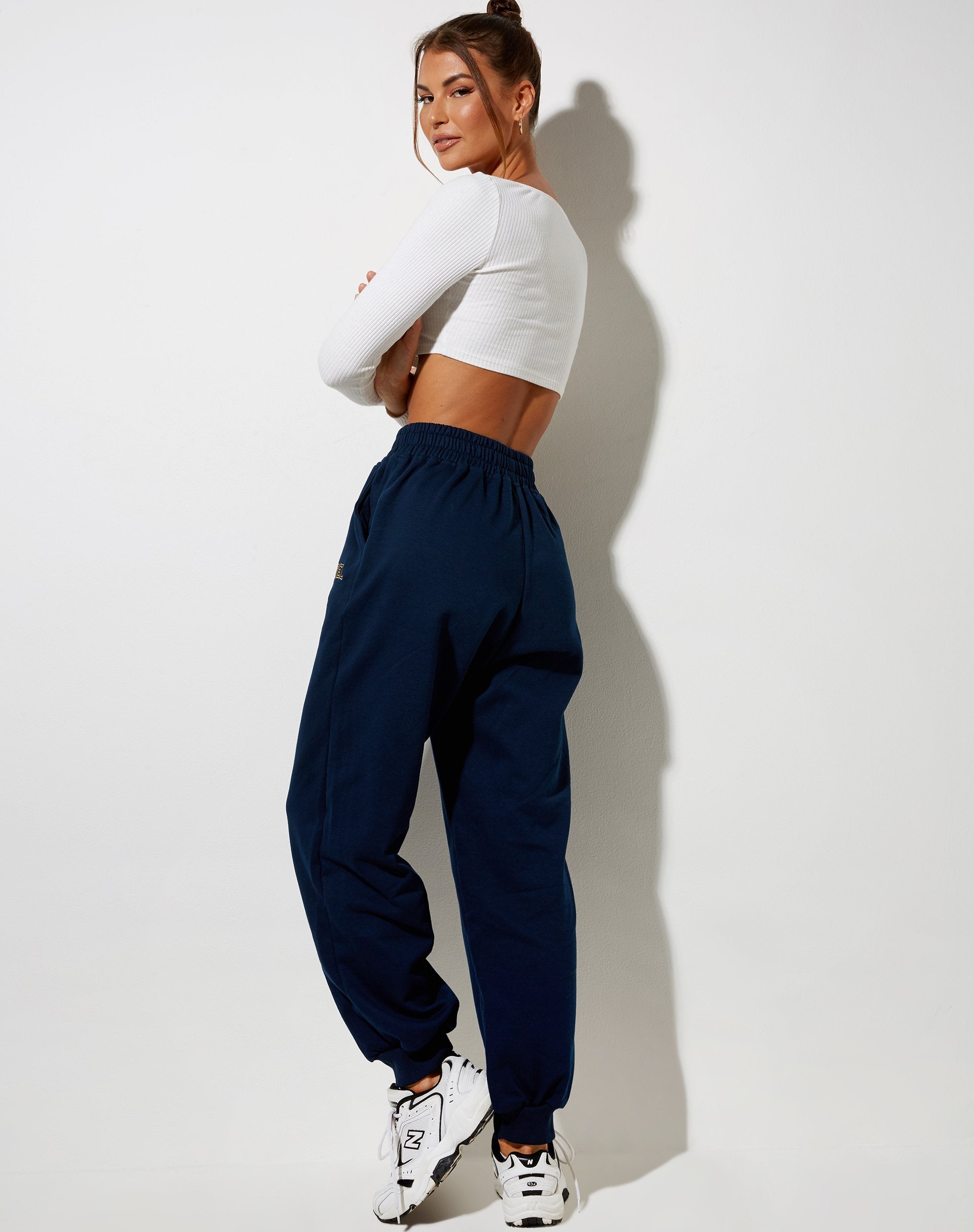 Afbeelding van Roider Jogger in Navy Angel Embro in Geel