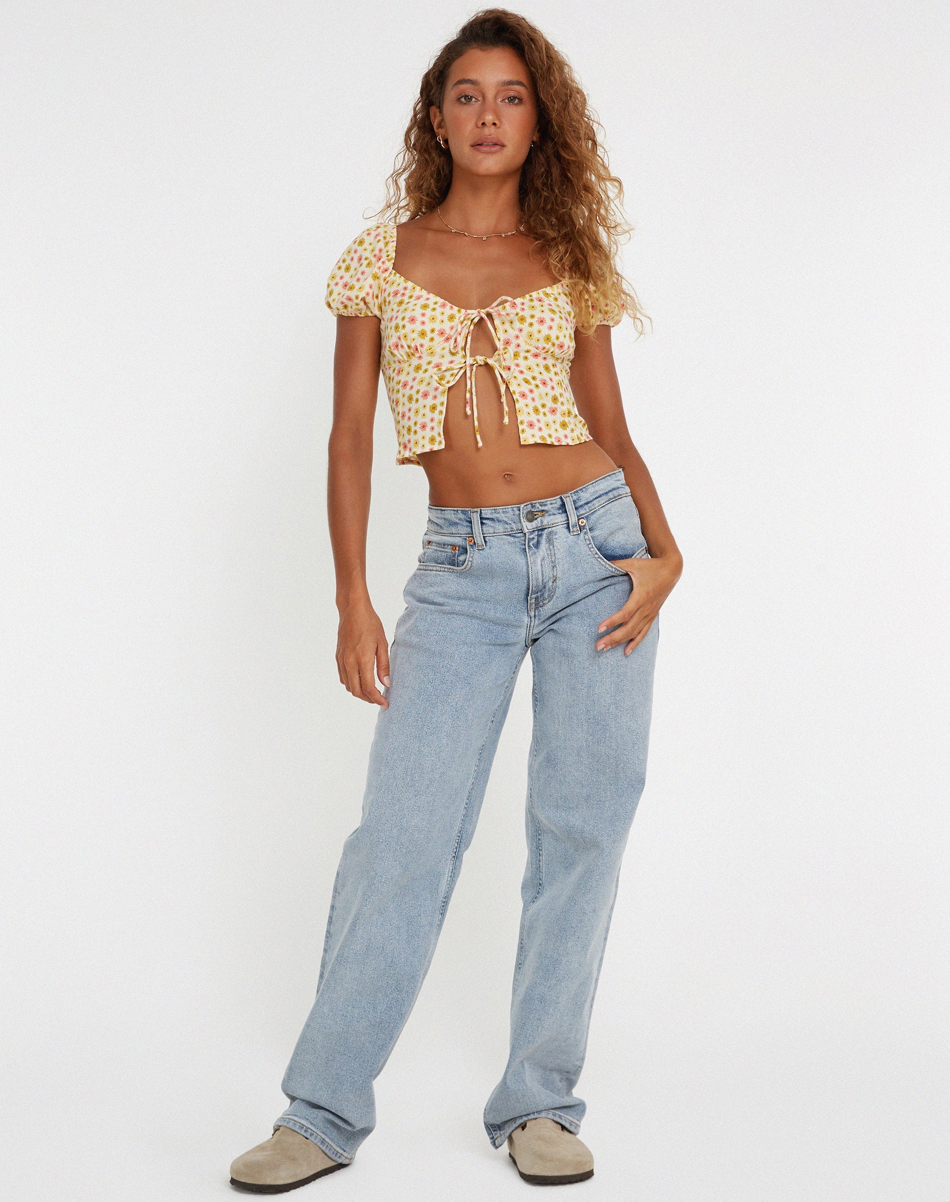 Afbeelding van Rom Top in Daisy Chain Cream