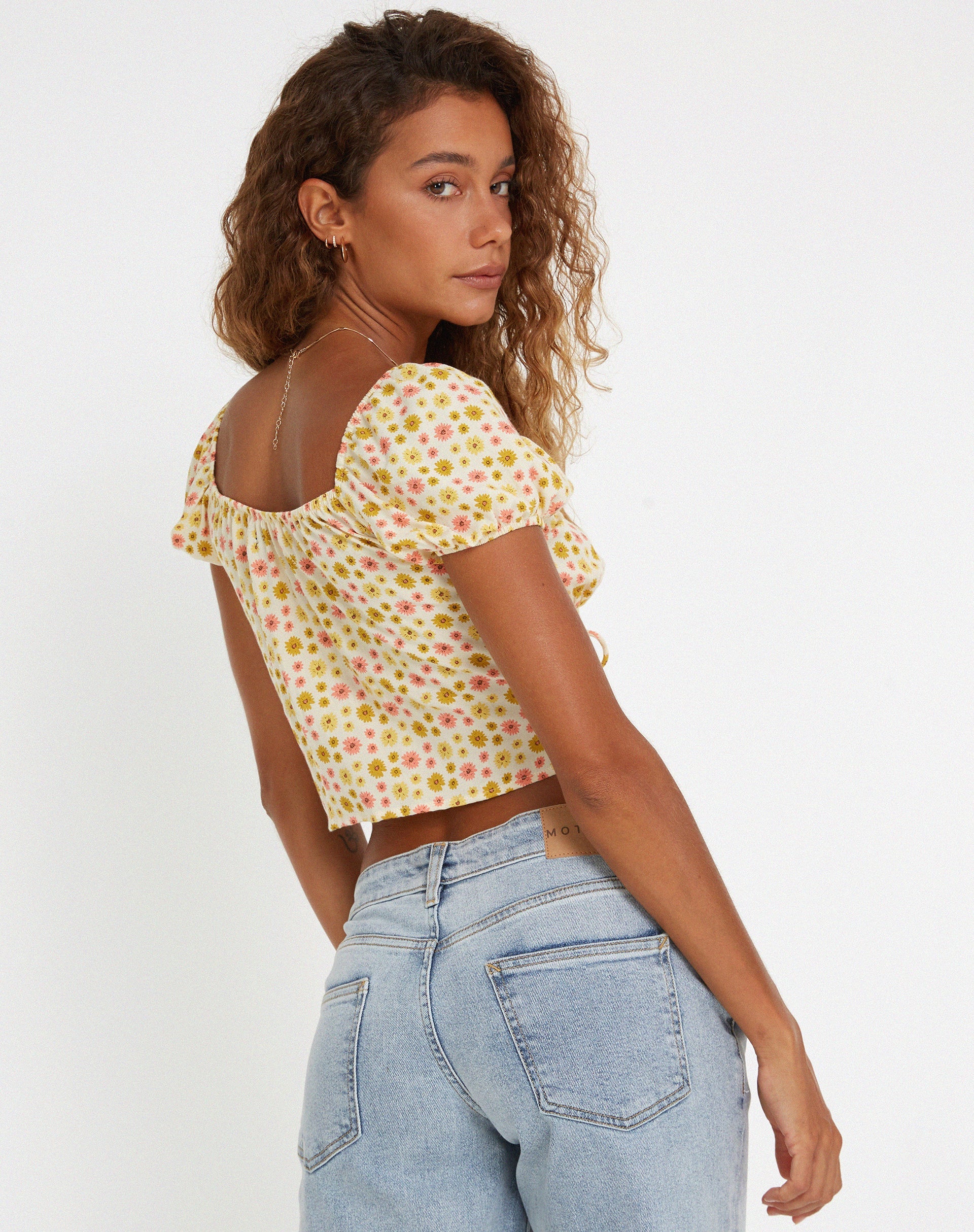 Afbeelding van Rom Top in Daisy Chain Cream