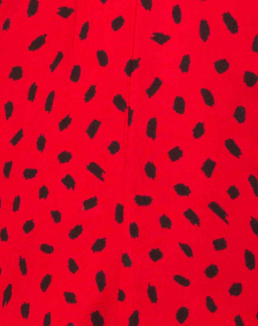 Afbeelding van Romalo Playsuit in Mini Diana Dot Rood en Zwart