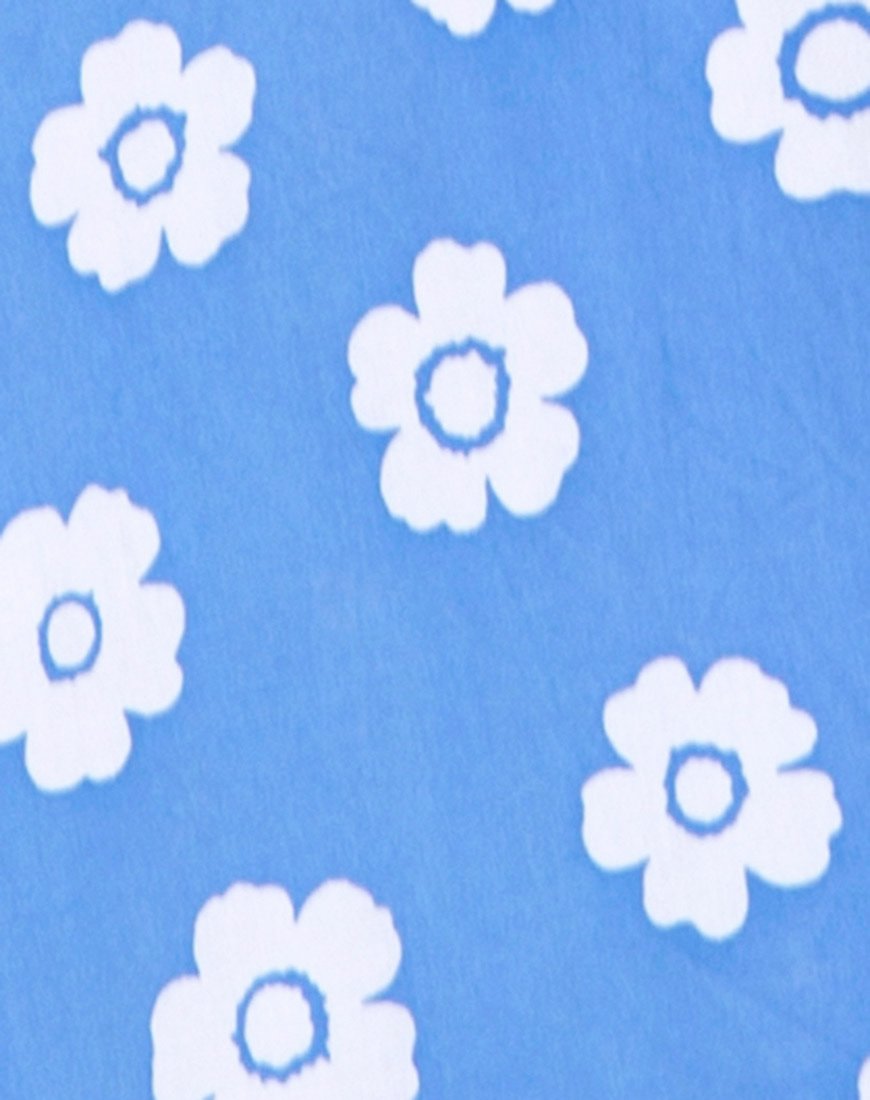 Afbeelding van Roppan Slip Dress in Daisy Stamp Sky Blue