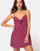 Afbeelding van Roppan Jurk in Medium Polka Wijn