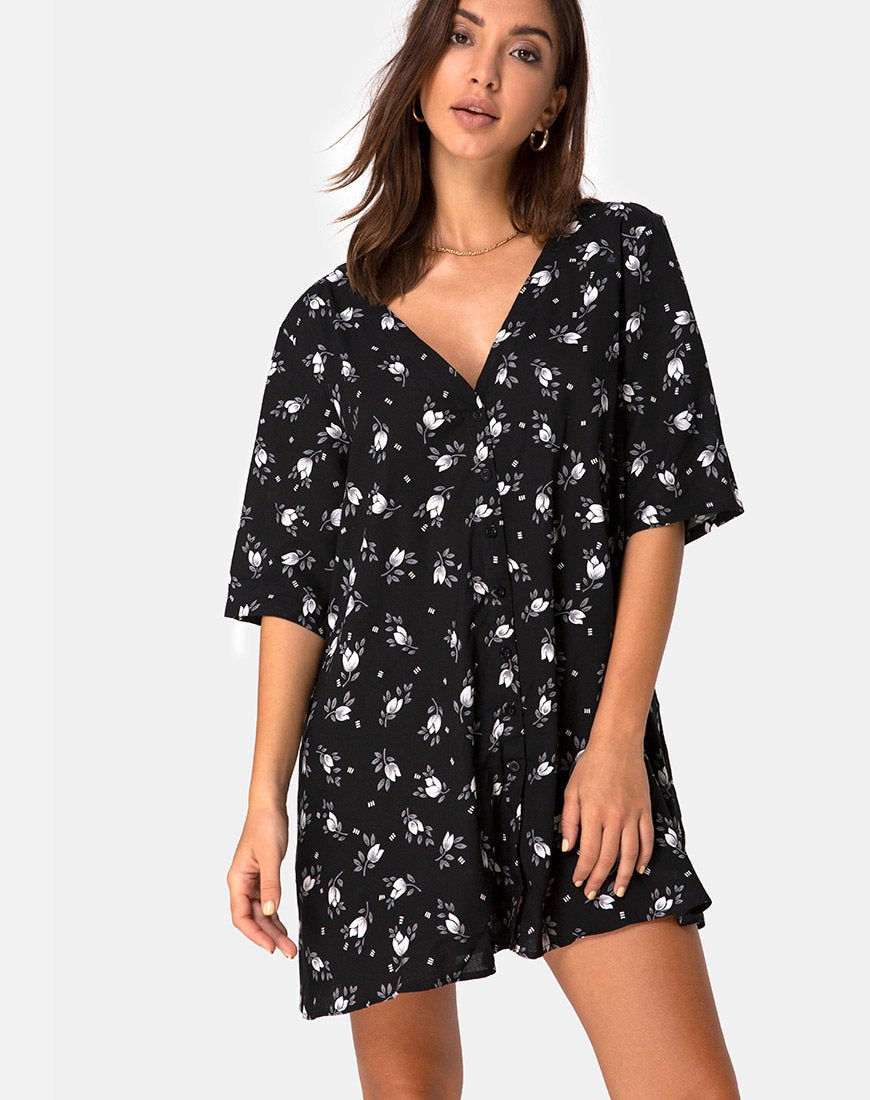 Afbeelding van Rosella Swing Dress in Dark Tulip