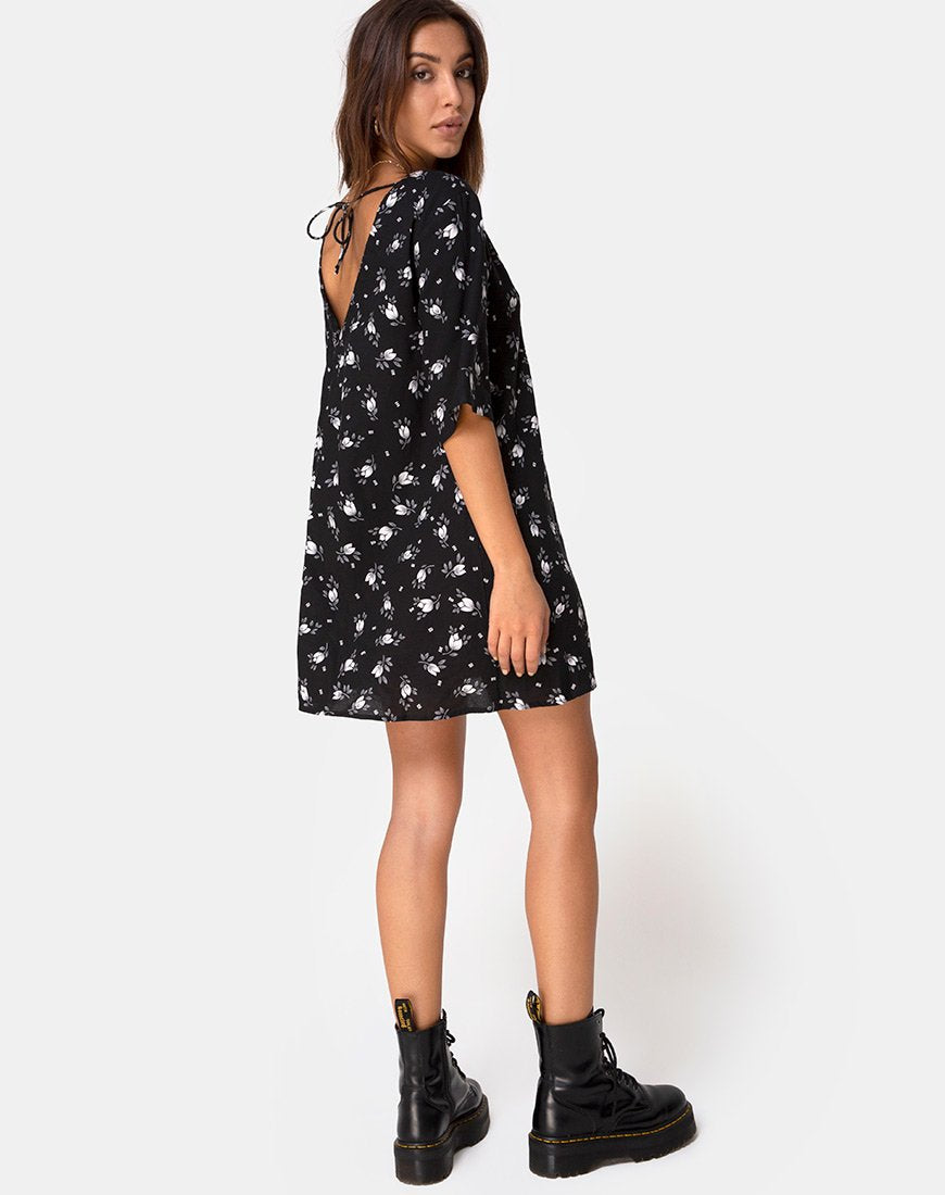 Afbeelding van Rosella Swing Dress in Dark Tulip
