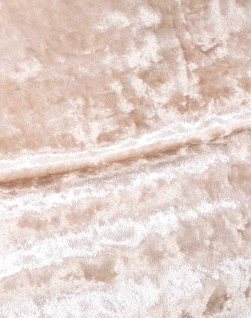 Afbeelding van Rosita Bodycon Jurk in Crème Crushed Velvet