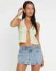 Afbeelding van Roula Halter Top in Sage Check