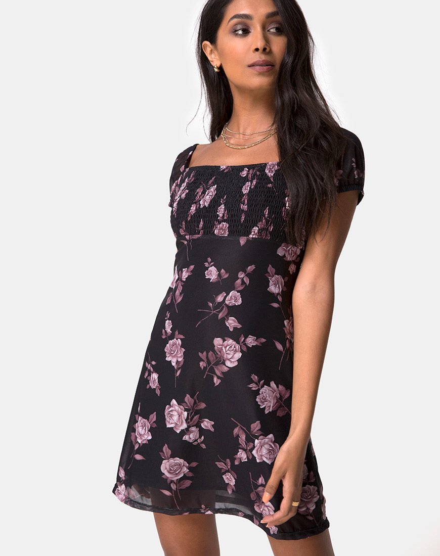 Ruchine Theejurk in Dusky Rose