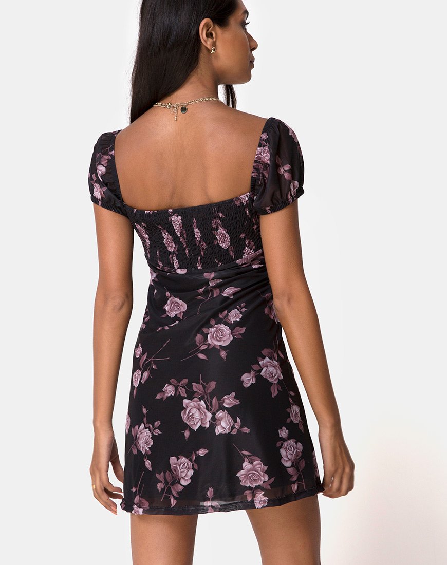 Ruchine Theejurk in Dusky Rose