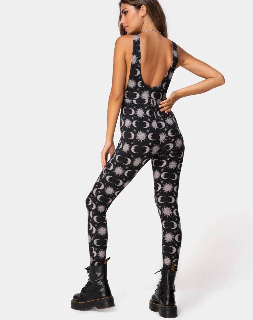 Ruika Unitard in Maanlicht Zwart