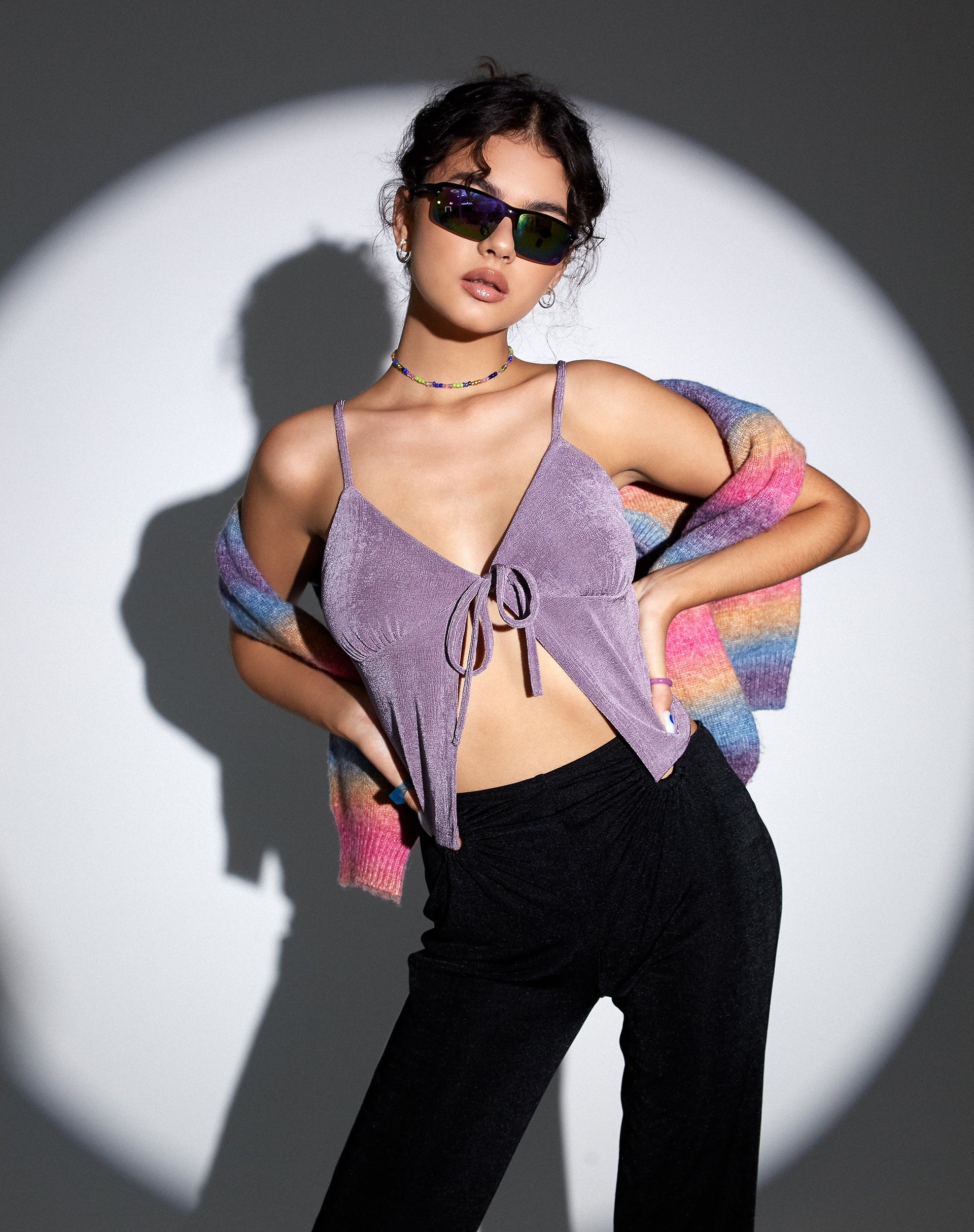Afbeelding van MOTEL X OLIVIA NEILL Rumak Cami Top in Crepe Lavendel