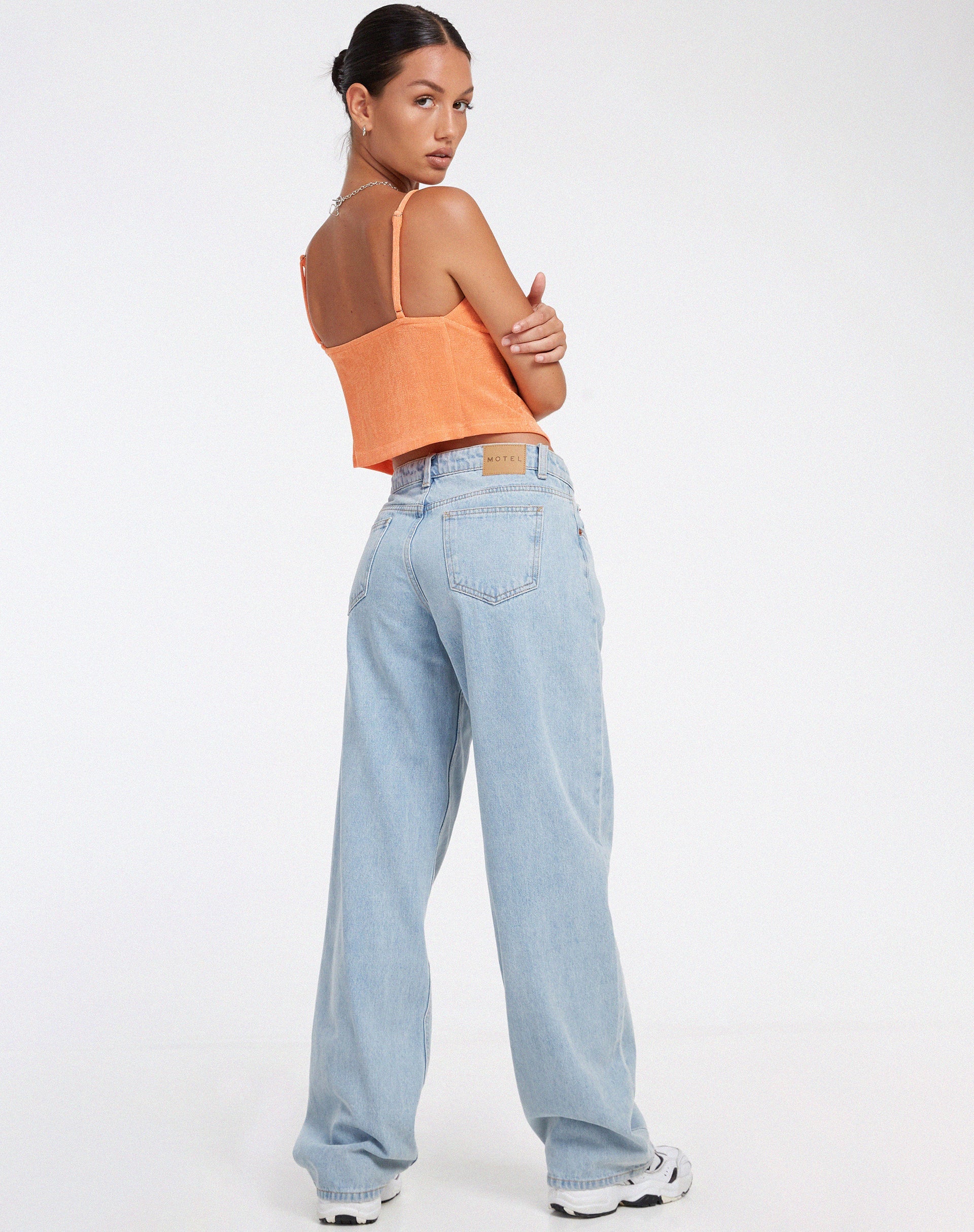 Afbeelding van Rumak Top in Crepe Zacht Oranje
