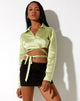 Afbeelding van Elyse Crop Top in Satijn Nijlgroen