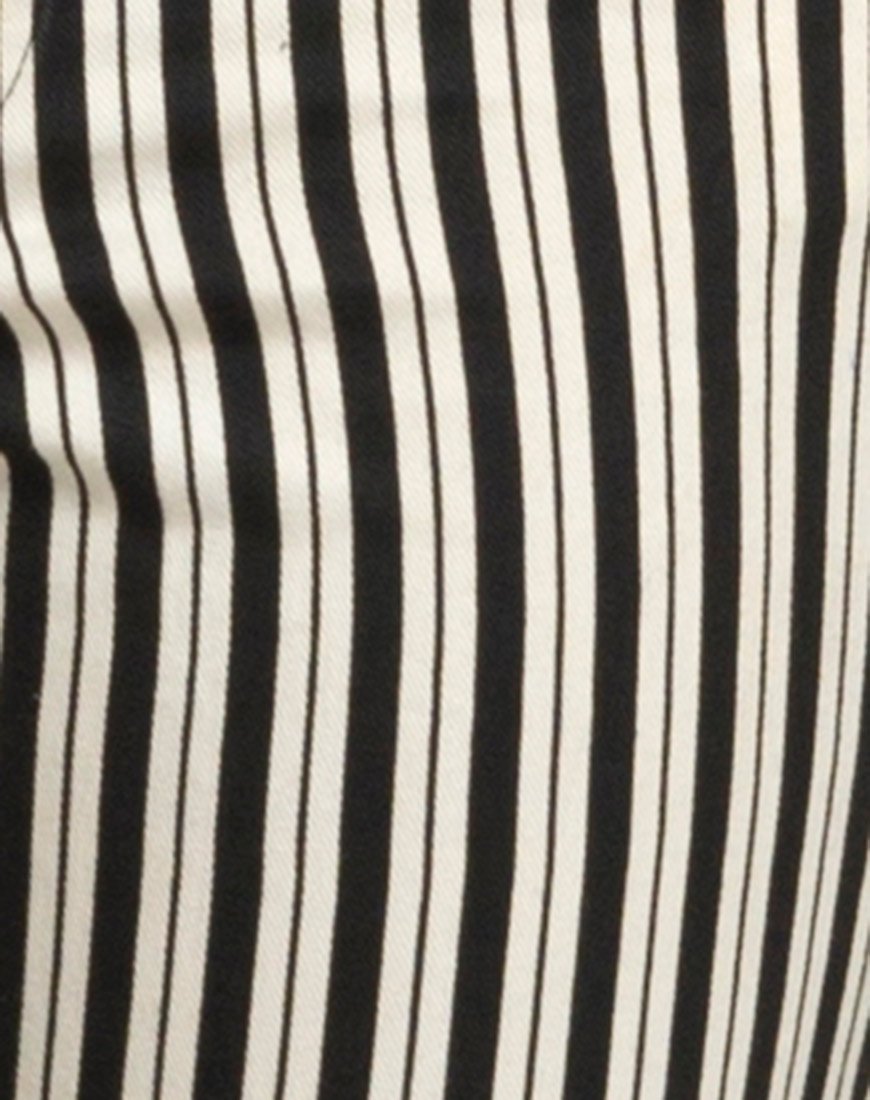 Afbeelding van Ruska Jeans in Mini Krijtstreep Zwart-Wit