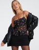 BEELD VAN Ruya Top in Femme Floral Zwart en Goud