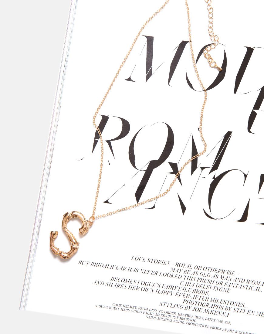 Ketting in goud Letter S