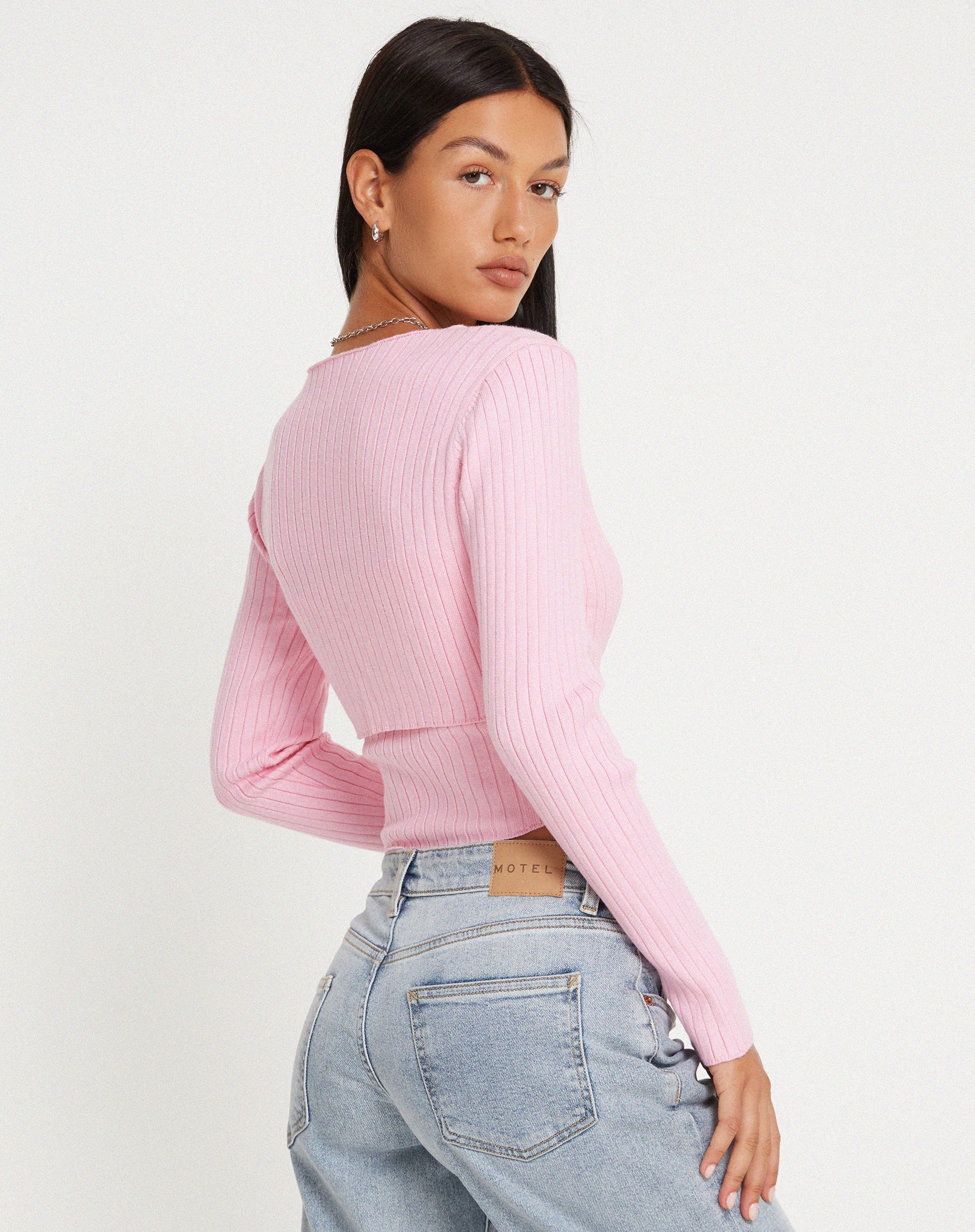 Afbeelding van Sabai Button Up Cardi in Roze