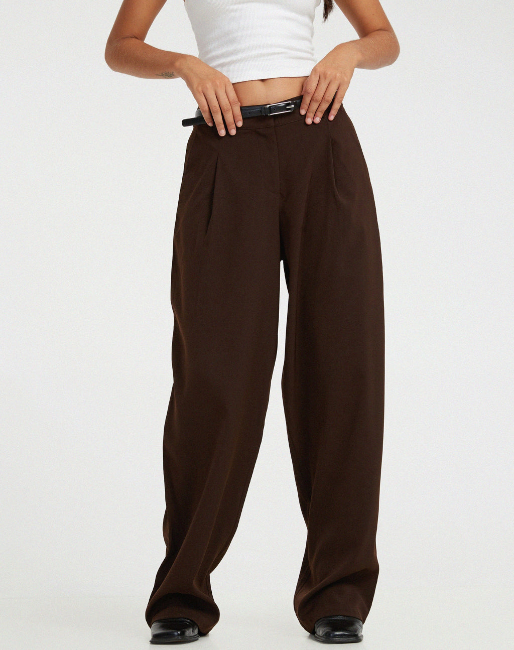 Sabara broek in kleermakerszit cappuccino