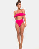 Afbeelding van Shaca Bikinibroekje in 80s Crinkle Pink Highlighter
