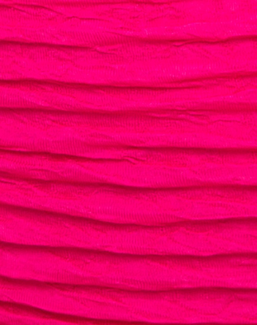 Afbeelding van Shaca Bikinibroekje in 80s Crinkle Pink Highlighter