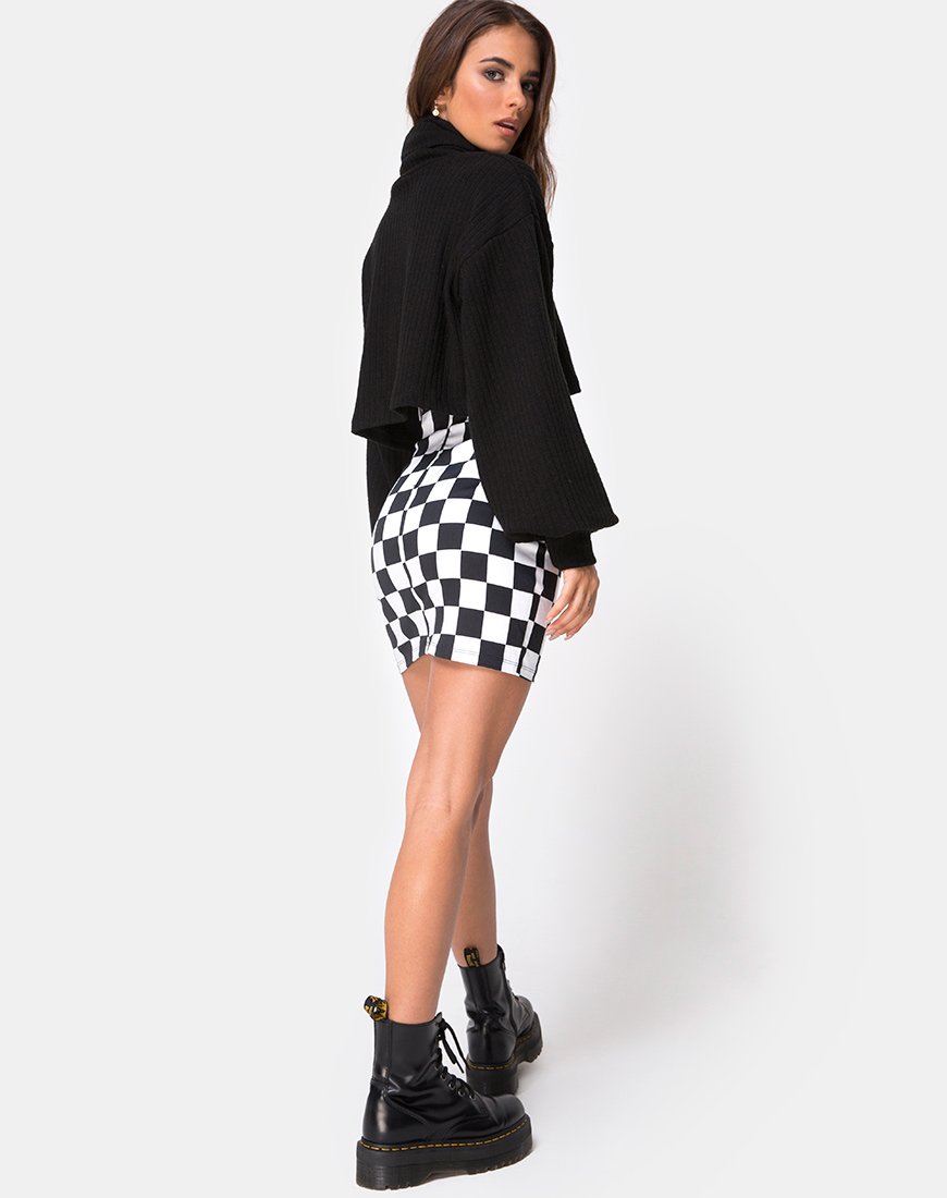 Afbeelding van Saffy Bodycon Rok in Ruitjesbord Medium