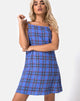 Afbeelding van Sagha Onderjurk in 90s Ruit Blauw Roze