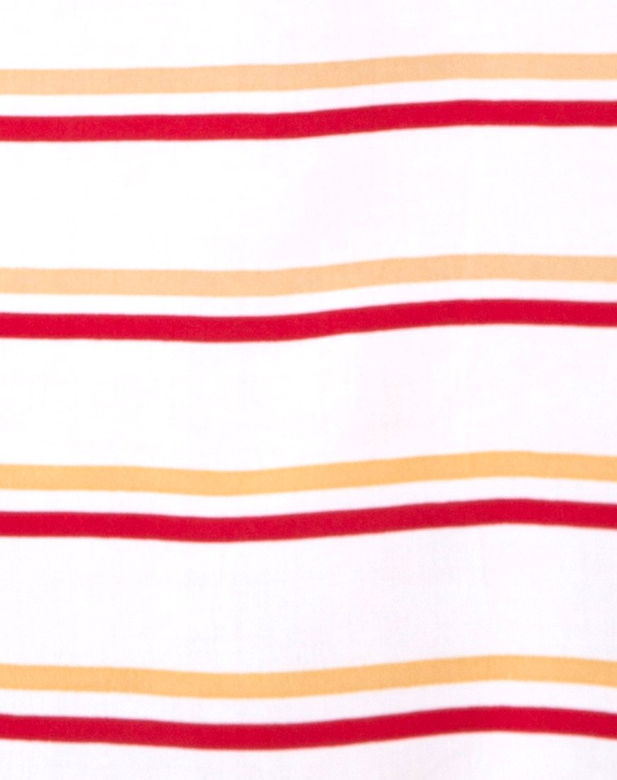 Afbeelding van Sagra Slip Dress in 70s Ivory Horizontal Stripe