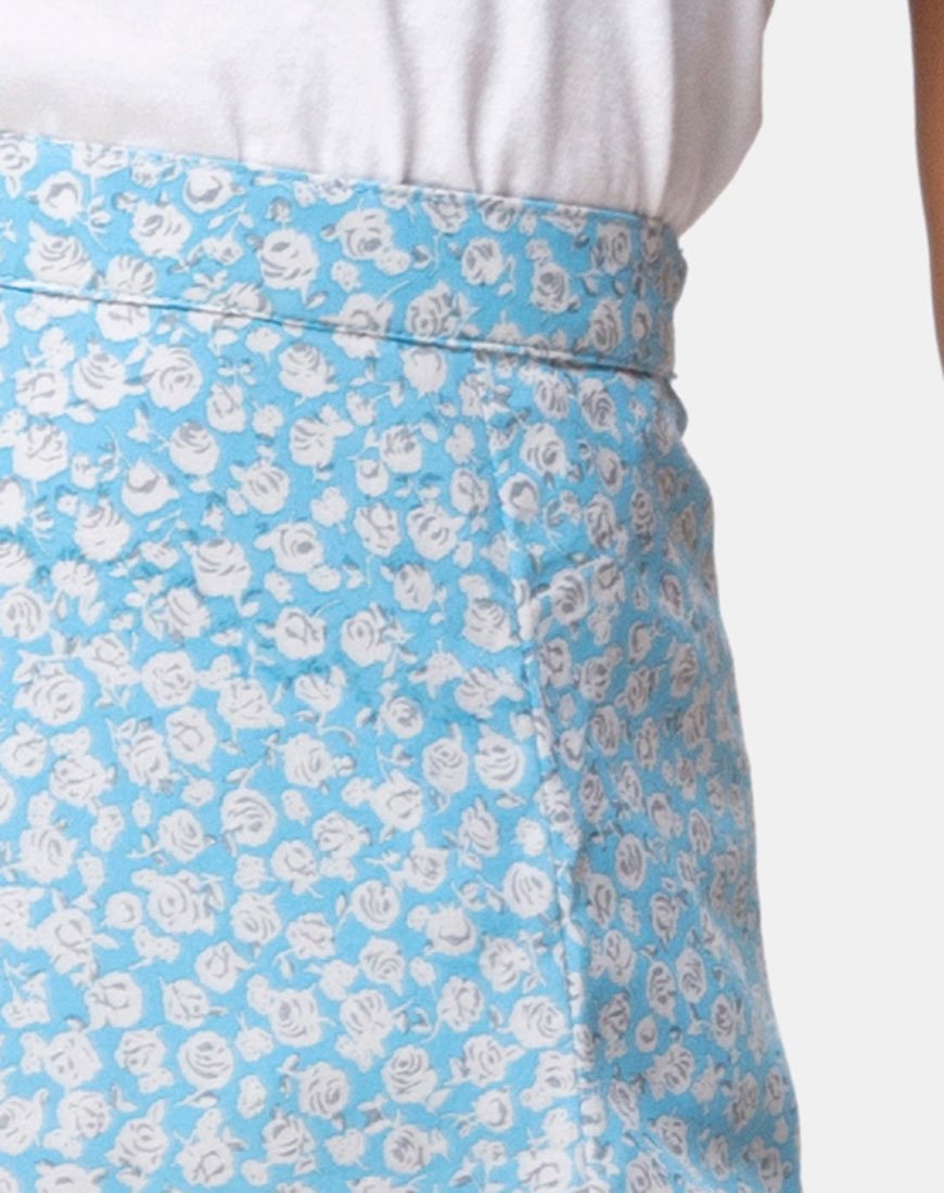 Afbeelding van Saika Midi rok in Ditsy Rose Blauw