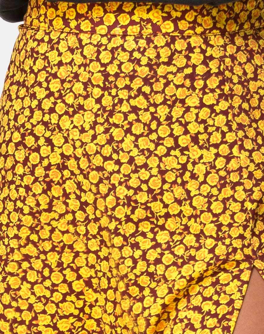 Afbeelding van Saika Midi rok in Ditsy Rose Marigold