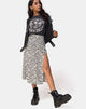 Afbeelding van Saika Midi rok in Floral Field Olive