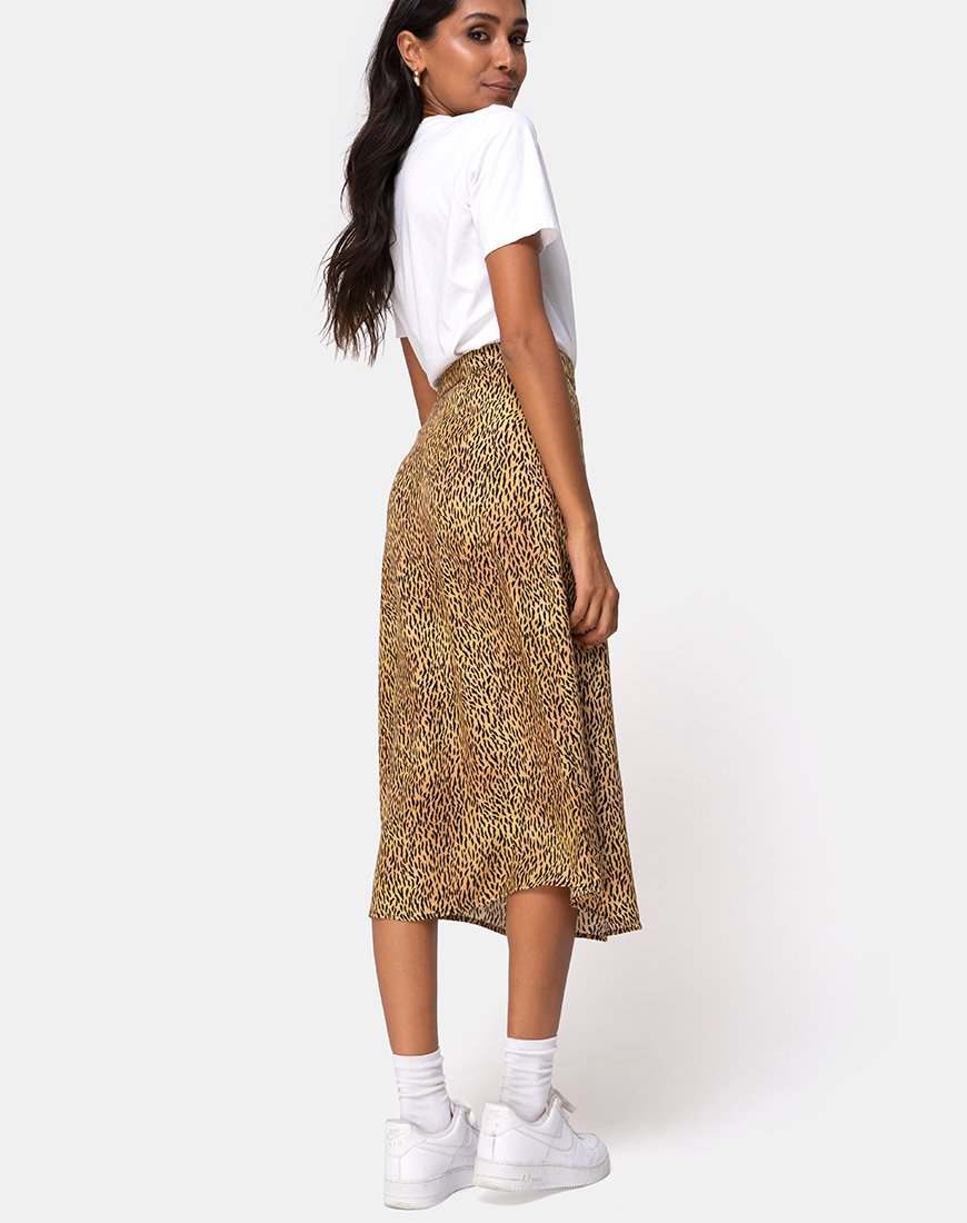Afbeelding van Saika Midi rok in Mini Tiger Bruin