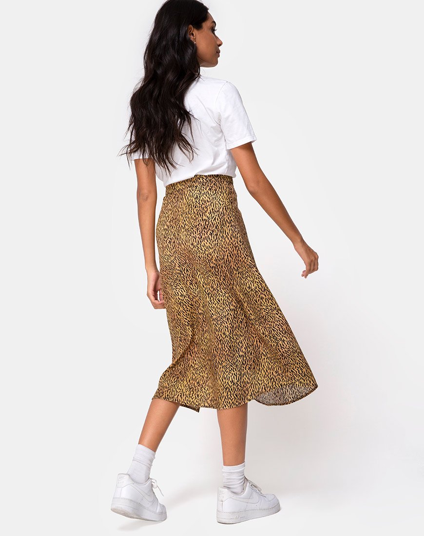Afbeelding van Saika Midi rok in Mini Tiger Bruin