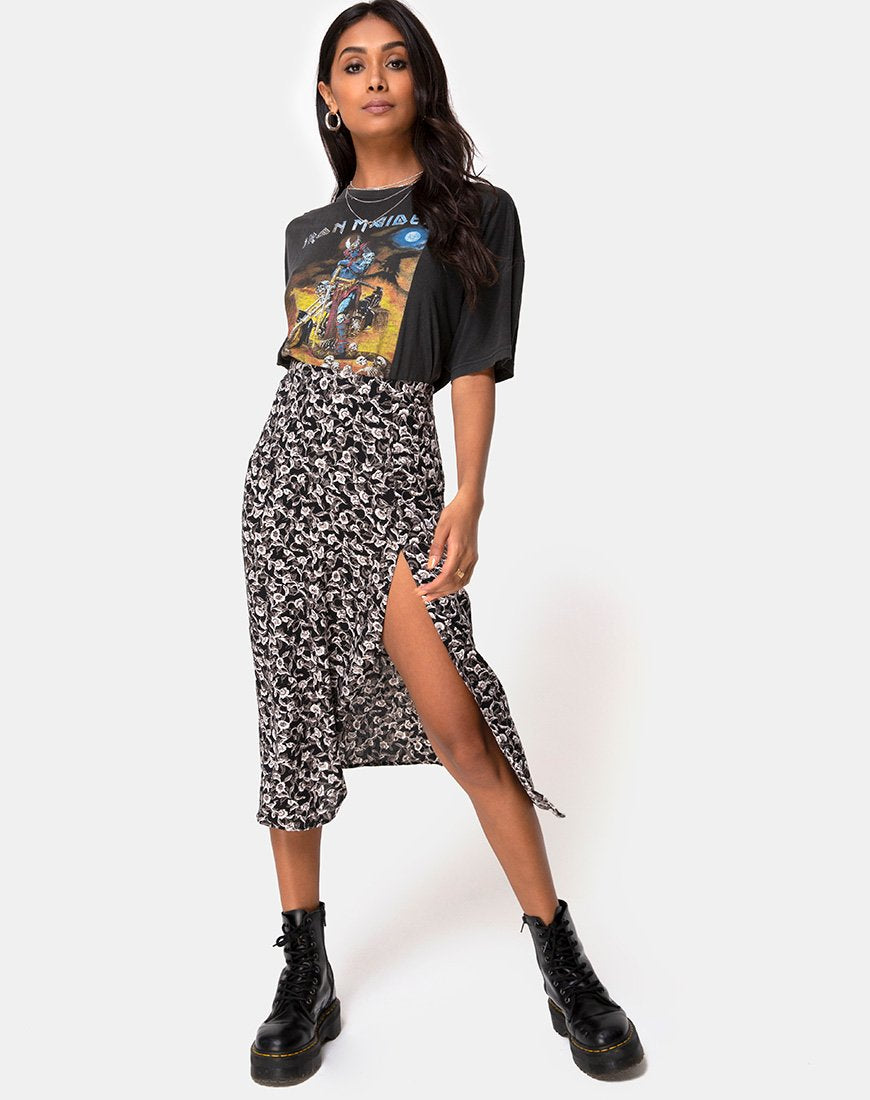 Afbeelding van Saika Midi rok in Wild Tulip Zwart