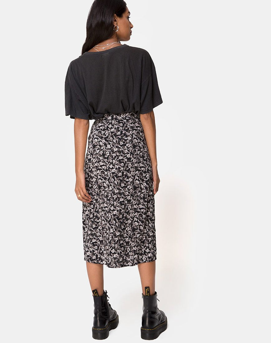 Afbeelding van Saika Midi rok in Wild Tulip Zwart