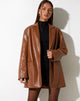 Afbeelding van MOTEL X IRIS Saken Blazer in PU Chocolade