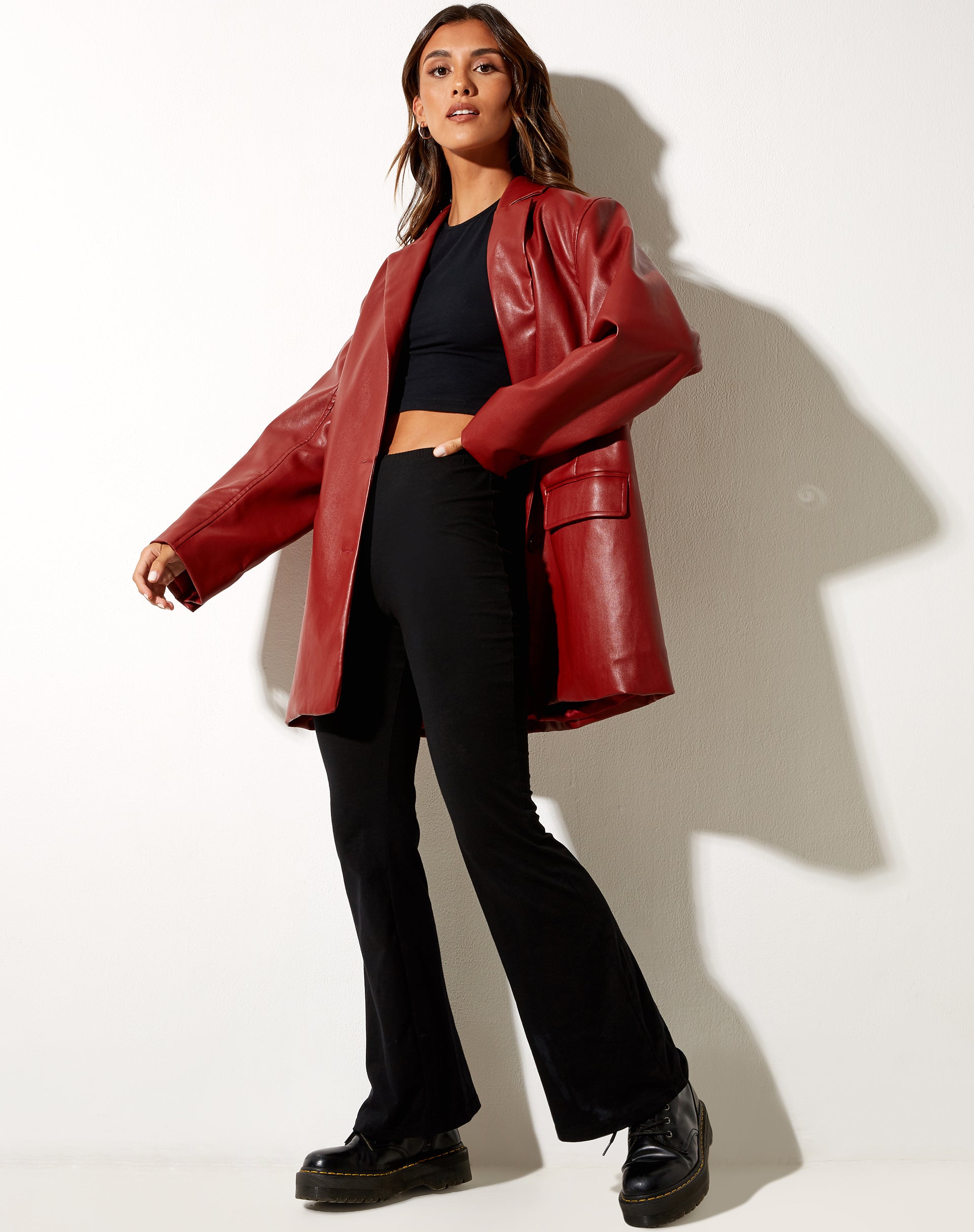 Afbeelding van Saken Blazer in PU Rood