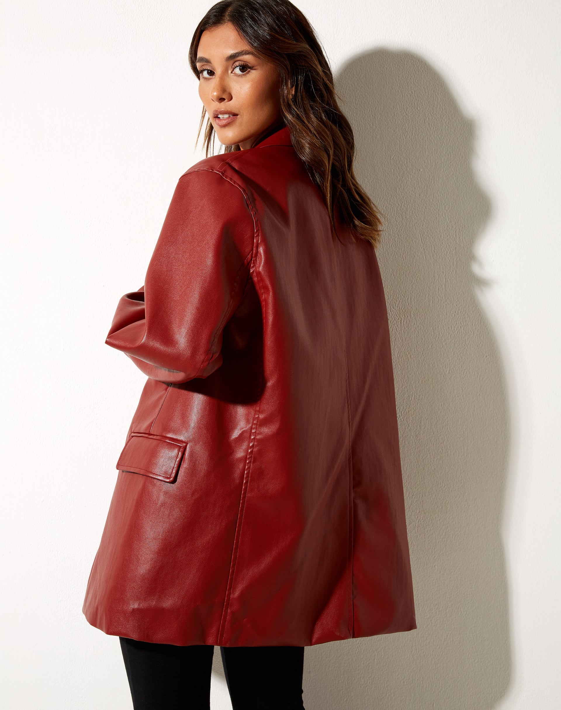 Afbeelding van Saken Blazer in PU Rood