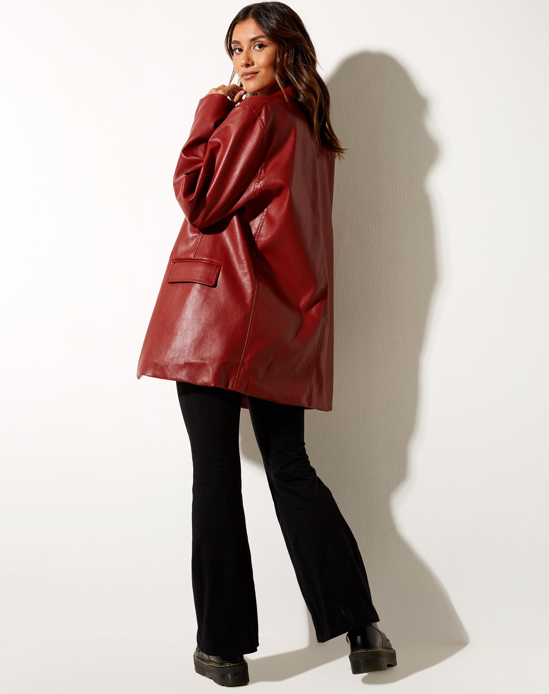 Afbeelding van Saken Blazer in PU Rood