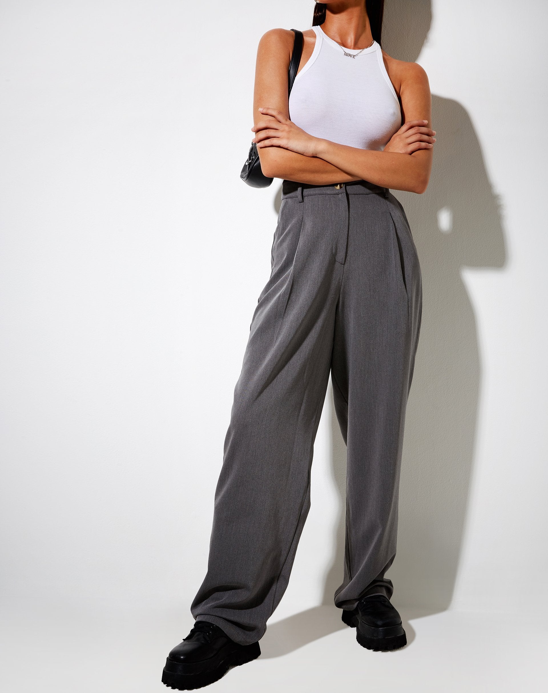 Afbeelding van Sakila broek in Getailleerd houtskool