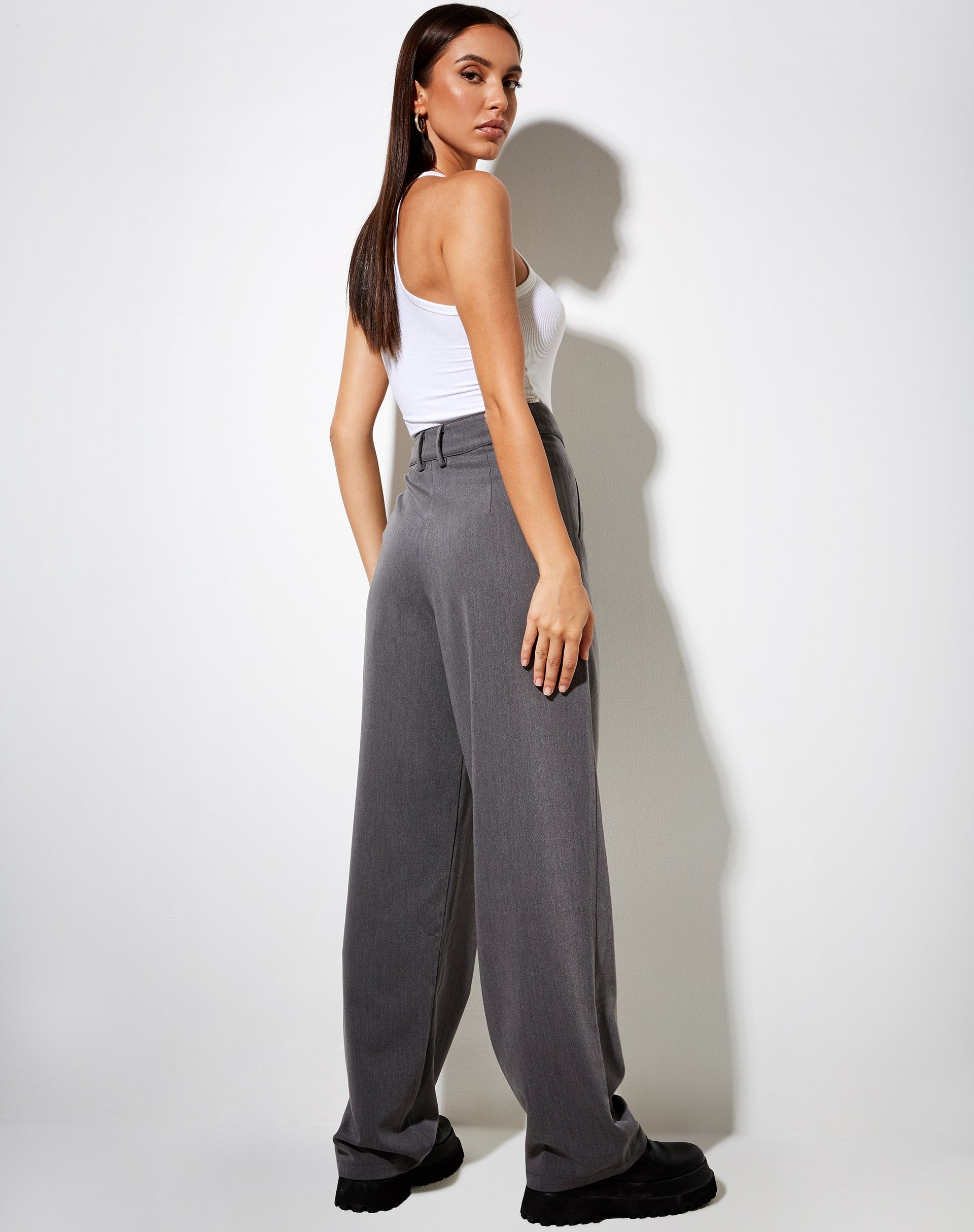 Afbeelding van Sakila broek in Getailleerd houtskool
