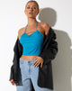 Afbeelding van Salet Crop Top in Mesh Turquoise