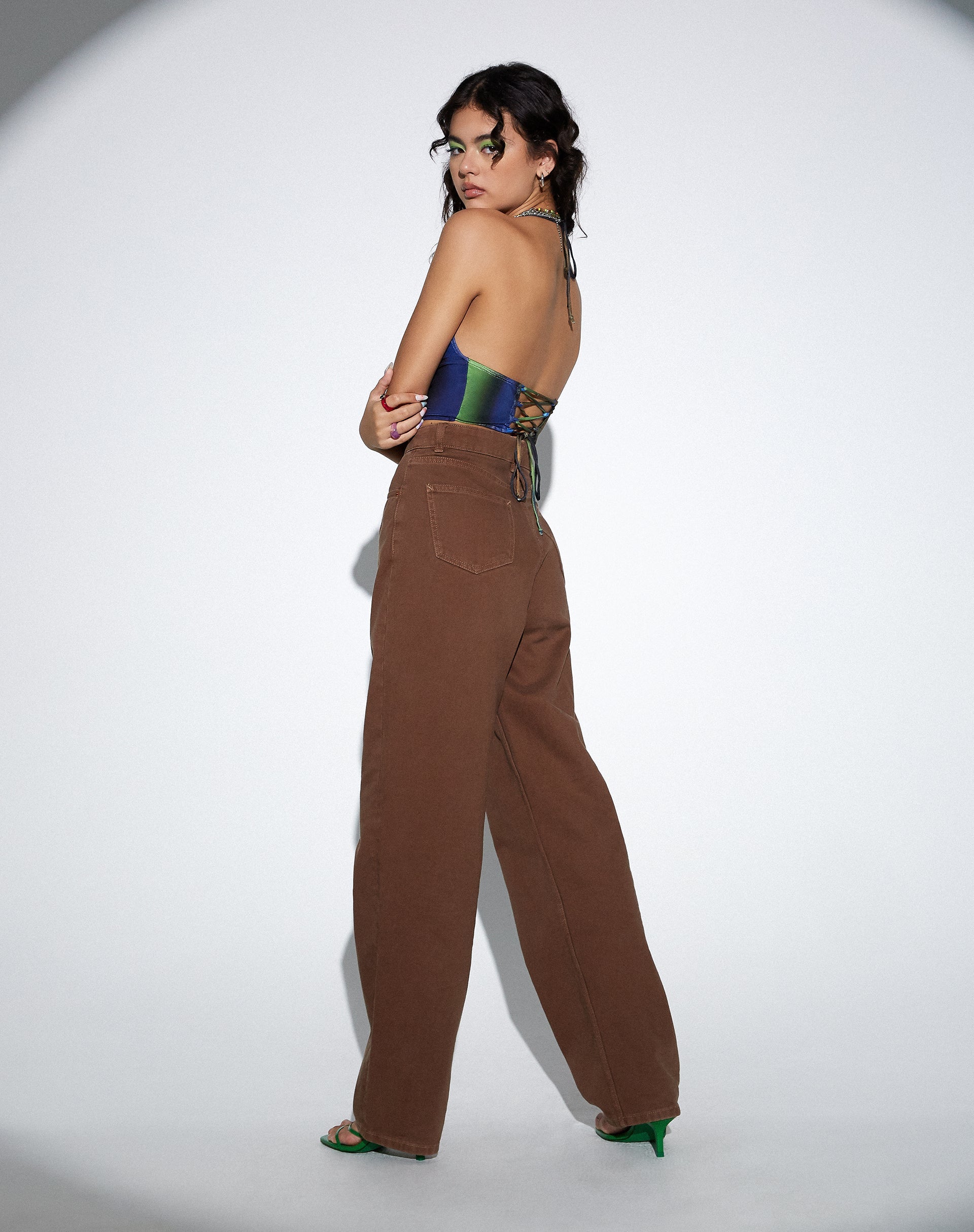 Afbeelding van MOTEL X OLIVIA NEILL Parallel Jeans in Rijkbruin