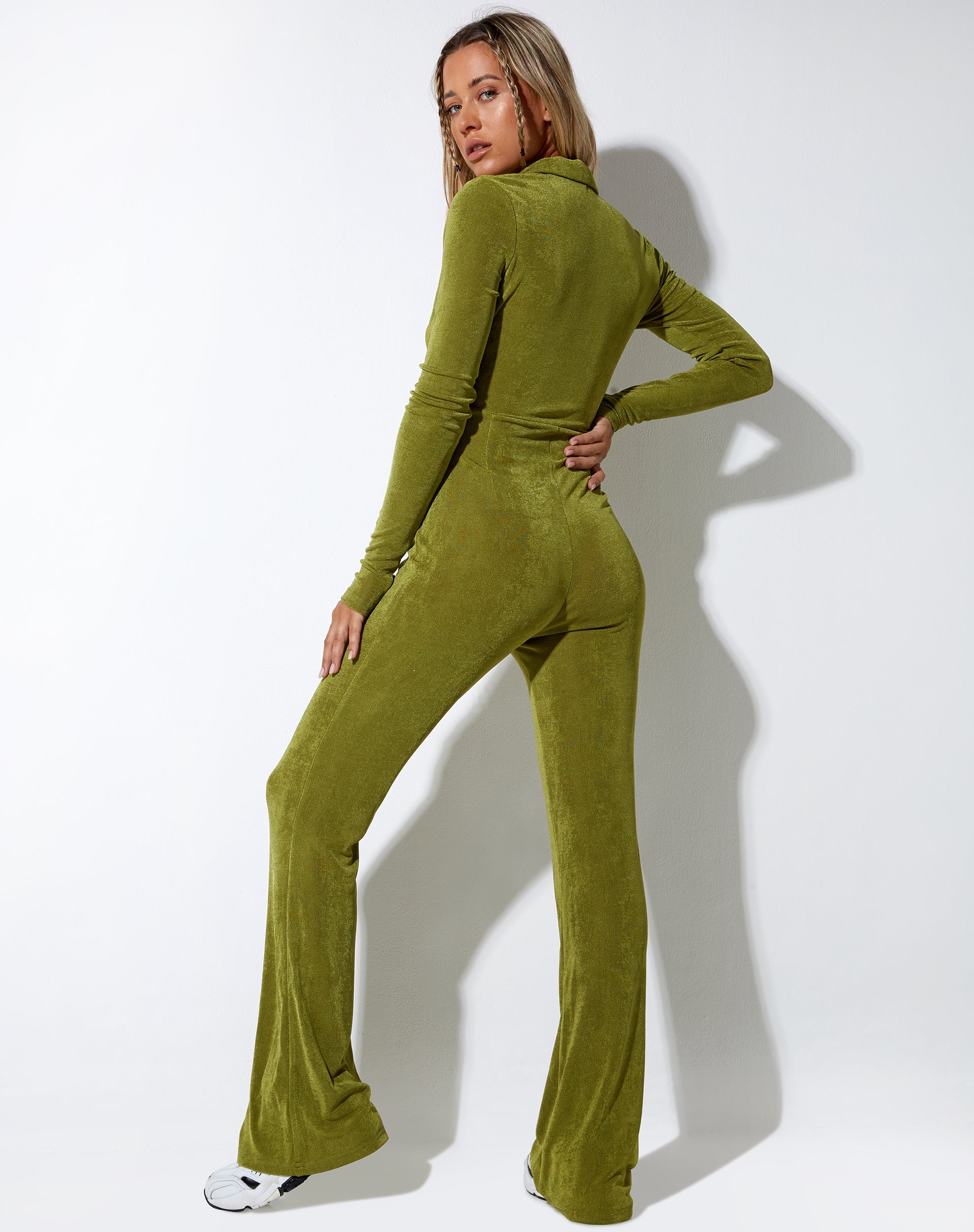 BEELD VAN Salish Jumpsuit in crêpe limoen